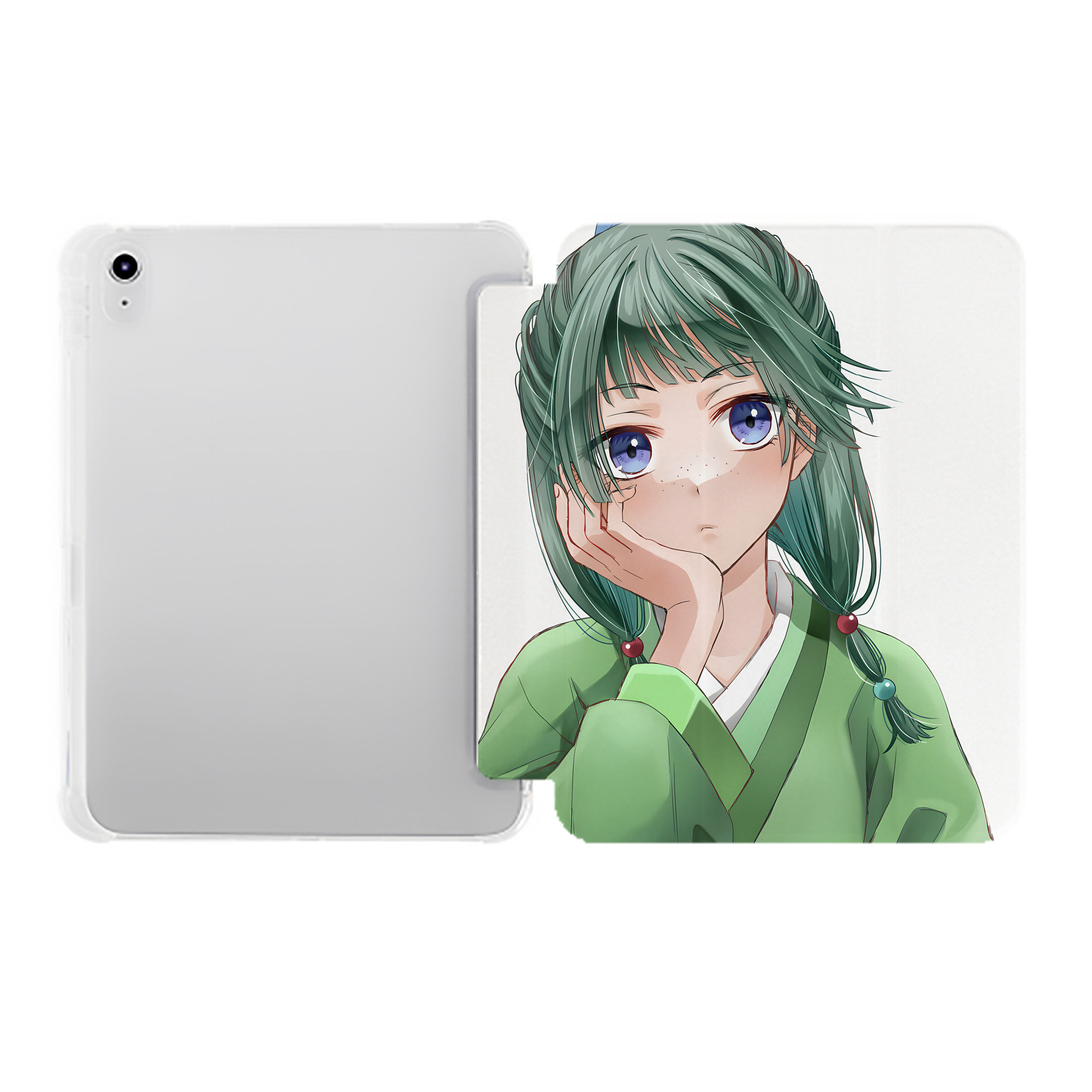 （画像用） 薬屋のひとりごと The Apothecary Diaries IPad ケース ペン収納付き 三つ折りスタンド PUレザー×シリコン 対応機種9.5/10.5/10.9インチ